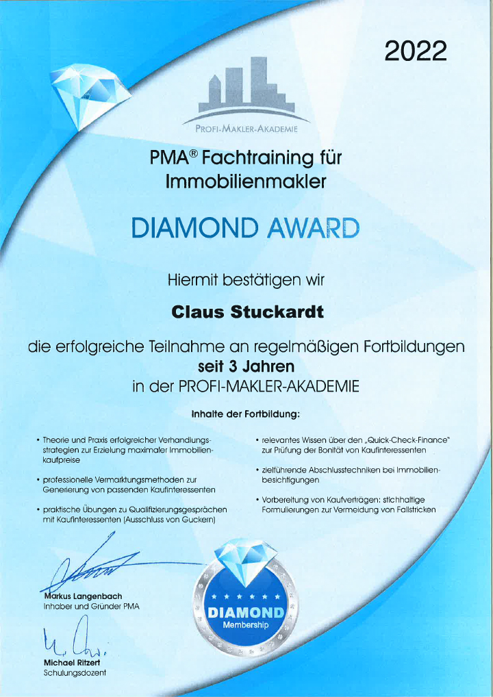 PMA Fachtraining für Immobilienmakler